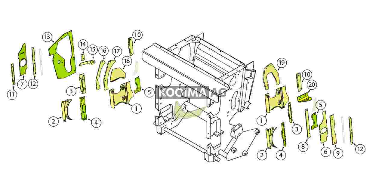 Claas 497 Feedroll Side Plates