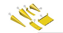 Schematic for 4500, 445, 676 Snoots & Skid Plates Assembly