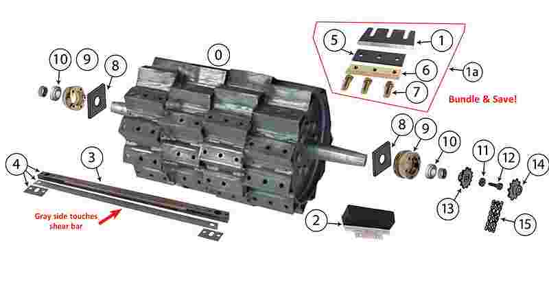 Special Modified Machine Order　kou※※※ 3975 Cutterhead Assembly | Kooima Ag