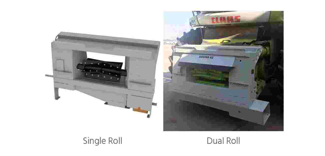 Side-by-side comparison of the single roll vs dual roll adapter.  The dual roll adapter offers better traction and handling, especially in dry or slippery conditions.