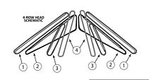 Schematic for 4 Row Gathering Belt Assembly