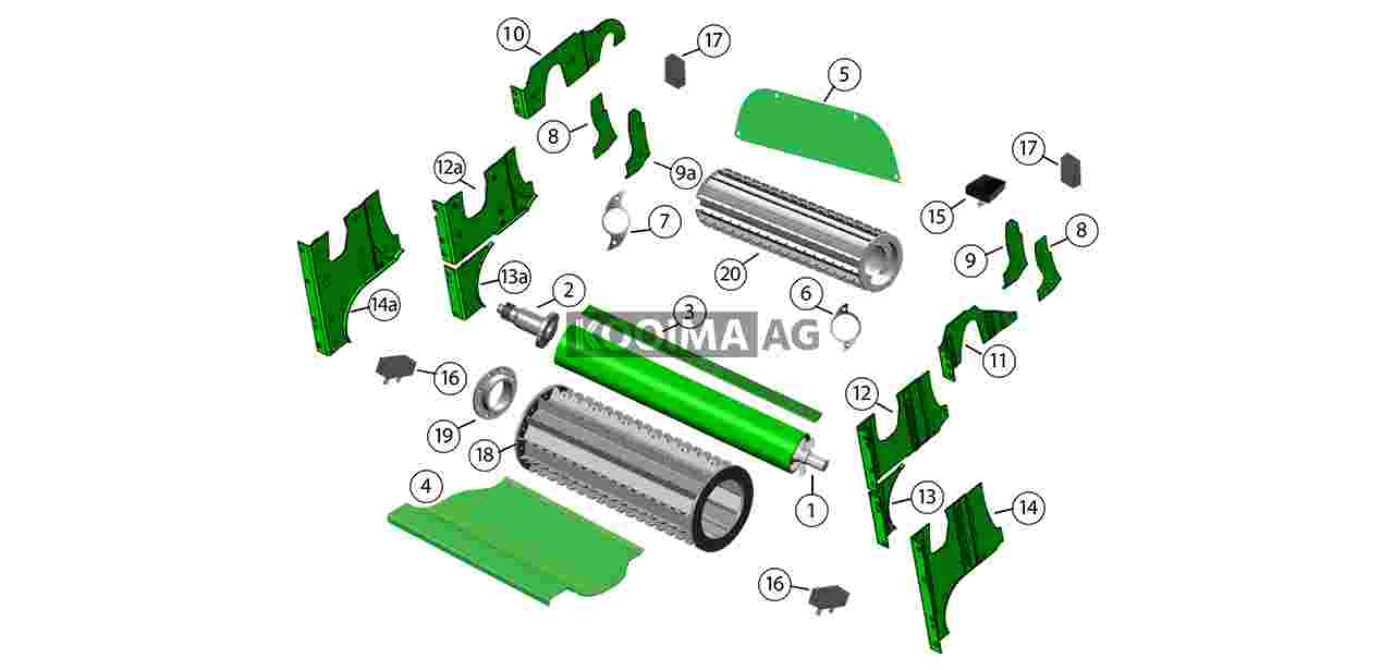 JD 8000 Narrow Body Feed Roll