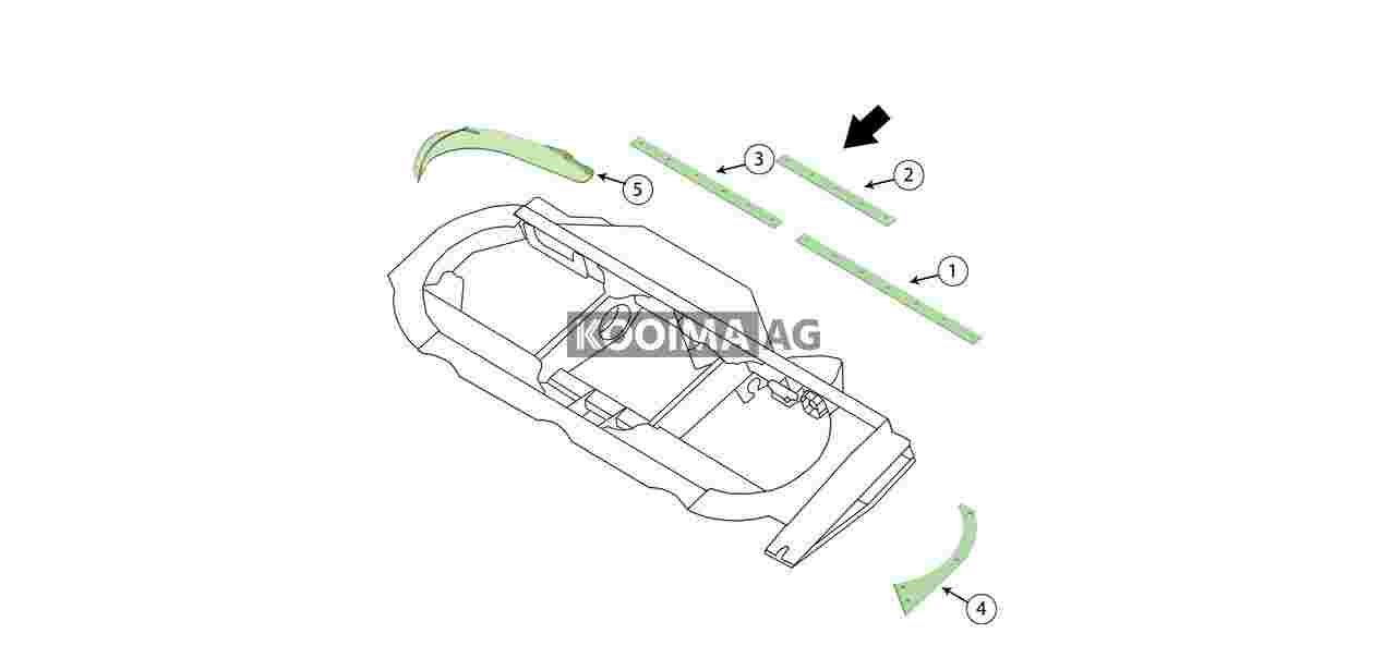 6000 6000 F 6000 FP 7500 9000 Rail Wear Strip Assembly