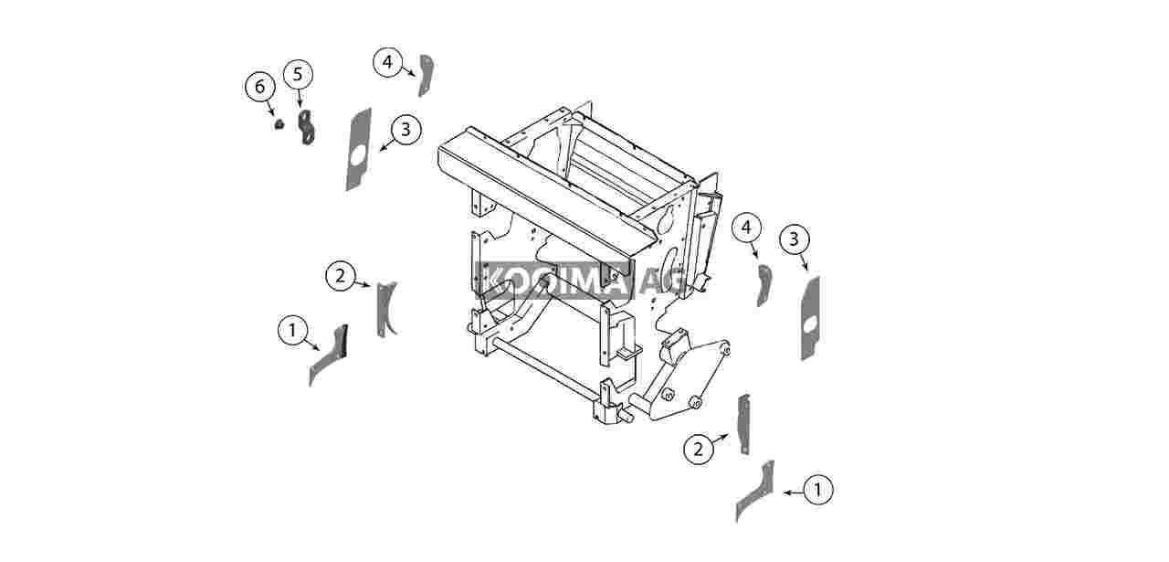 487 490 Feed Roll Housing Wear Plate Assembly