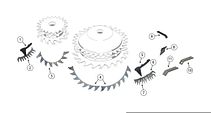 Schematic for 4500, 445, 676 Weld-on Drum Segments Assembly