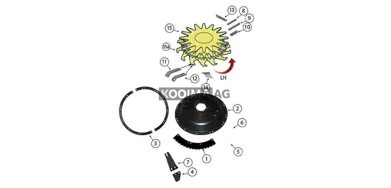 Kemper Small Drum Rotary Head Parts 330 JD 684