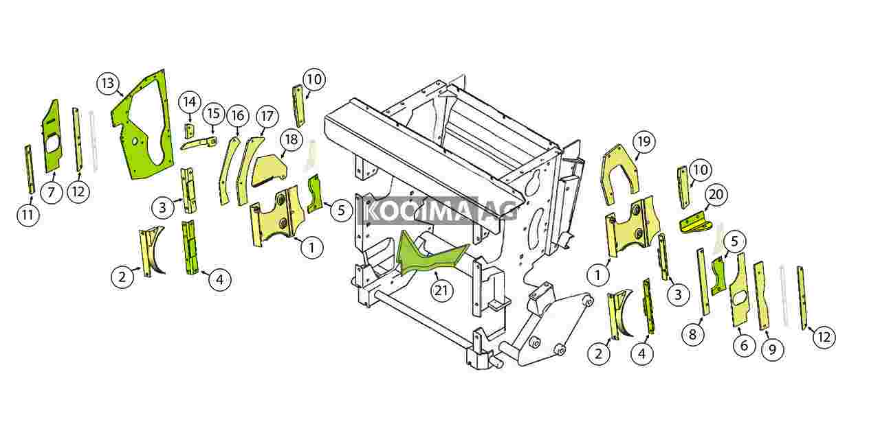 Claas 498 Feedroll Side Plates