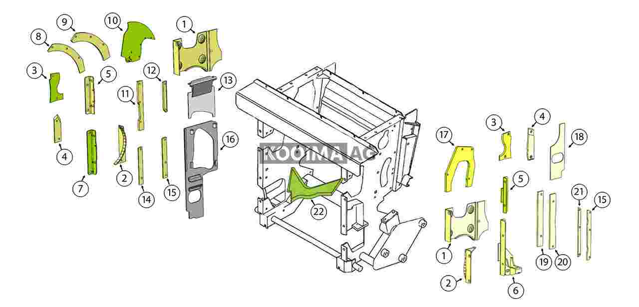 Claas 499 502 Feedroll Side Plates