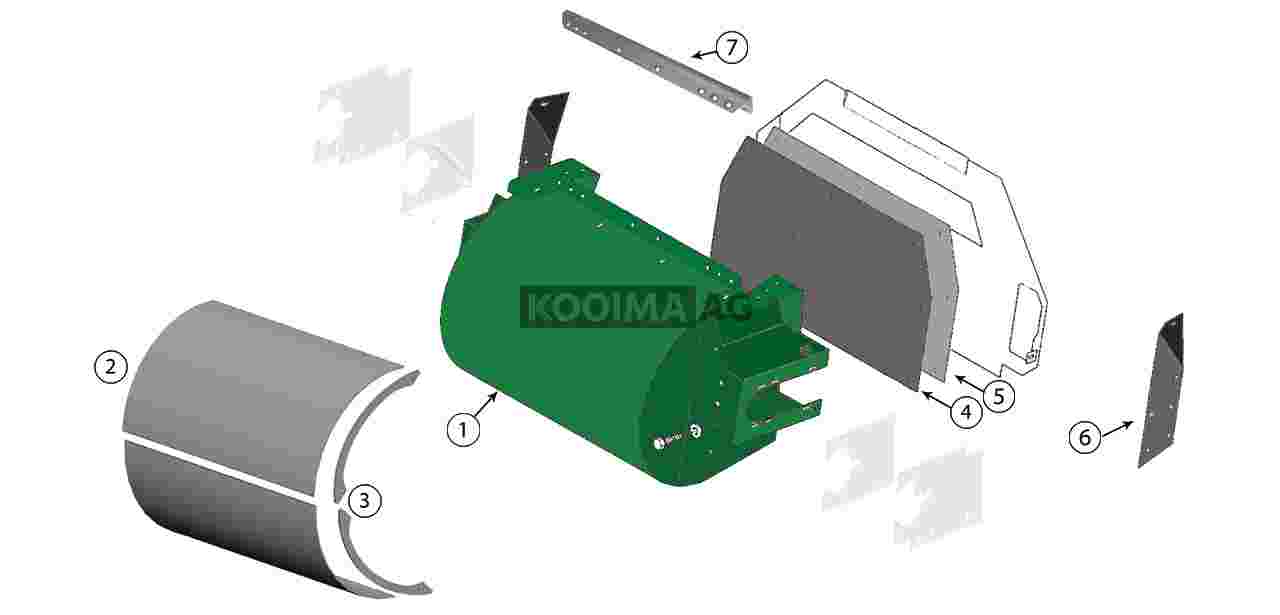Claas 492 green eye after SN 49209035 Accelerator Housing Assembly